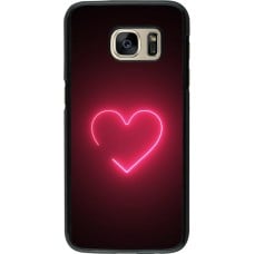 Coque Samsung Galaxy S7 - Valentine 2023 single neon heart