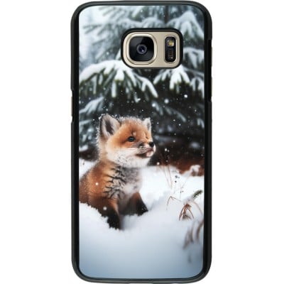 Coque Samsung Galaxy S7 - Noël 2023 Renardeau sapin