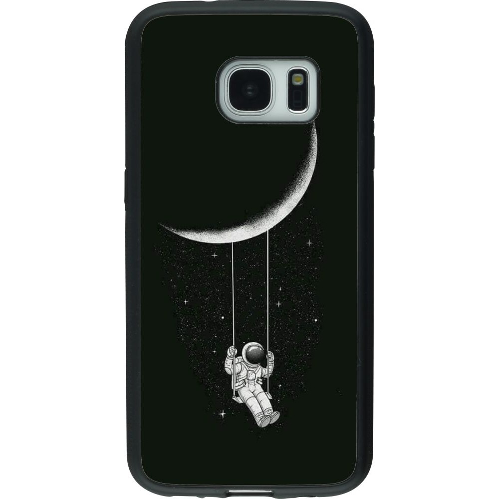 Coque Samsung Galaxy S7 - Silicone rigide noir Astro balançoire