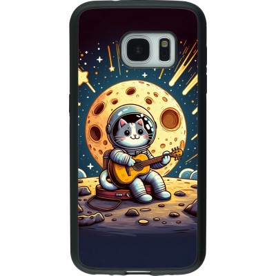 Coque Samsung Galaxy S7 - Silicone rigide noir AstroCat RockLune