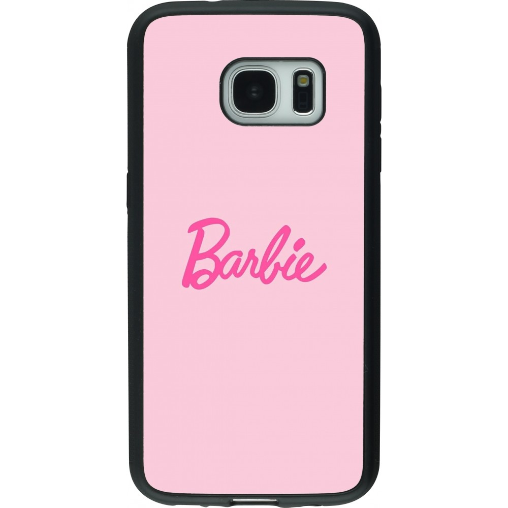 Coque Samsung Galaxy S7 - Silicone rigide noir Barbie Text