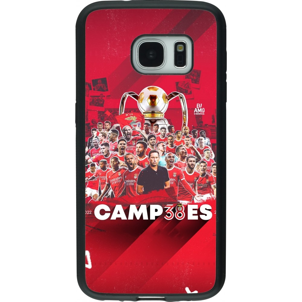 Samsung Galaxy S7 Case Hülle - Silikon schwarz Benfica Campeoes 2023