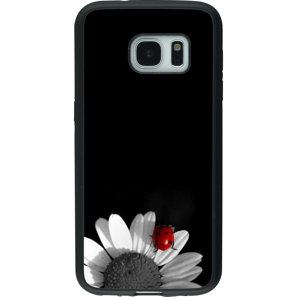 Coque Samsung Galaxy S7 - Silicone rigide noir Black and white Cox