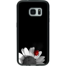 Coque Samsung Galaxy S7 - Silicone rigide noir Black and white Cox