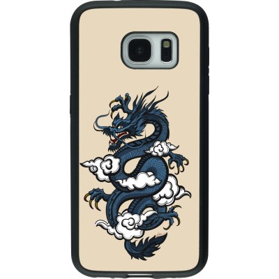 Coque Samsung Galaxy S7 - Silicone rigide noir Blue Dragon Tattoo