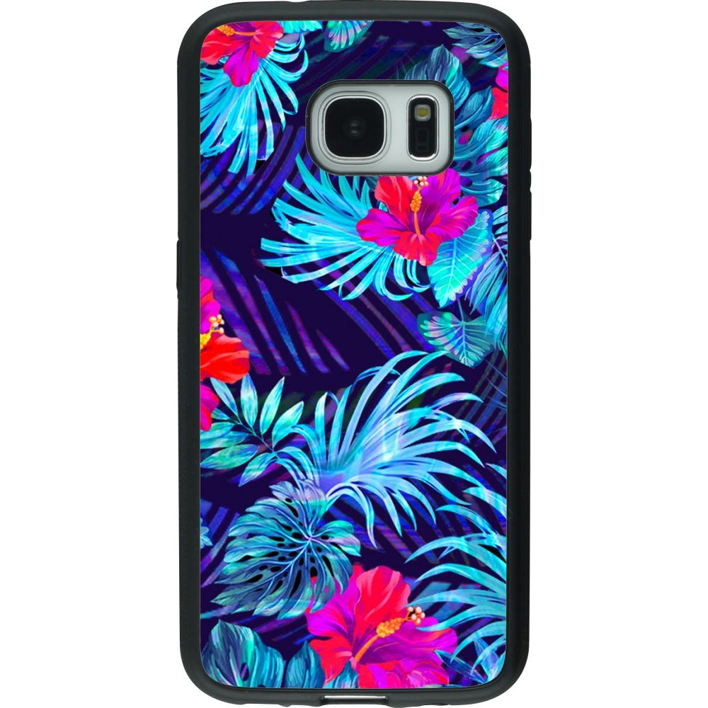 Coque Samsung Galaxy S7 - Silicone rigide noir Blue Forest