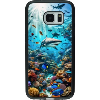 Coque Samsung Galaxy S7 - Silicone rigide noir Bora Bora Mer et Merveilles