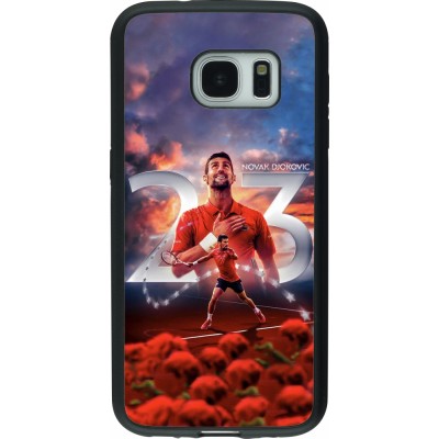 Coque Samsung Galaxy S7 - Silicone rigide noir Djokovic 23 Grand Slam