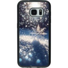 Coque Samsung Galaxy S7 - Silicone rigide noir Flocon Solaire Éclat