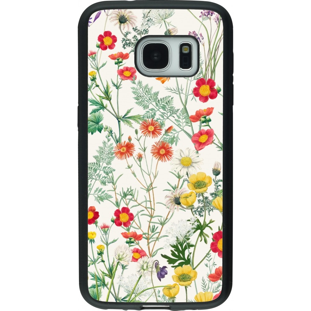 Coque Samsung Galaxy S7 - Silicone rigide noir Flora Botanical Wildlife