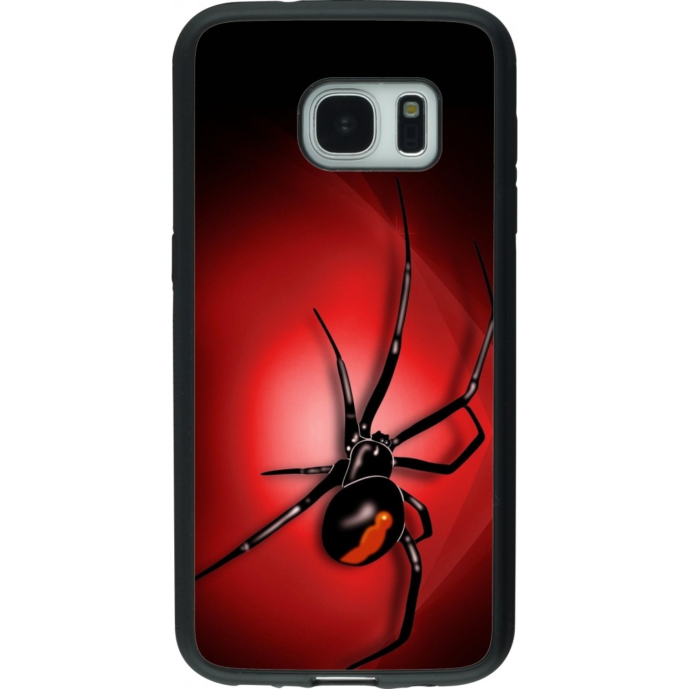 Coque Samsung Galaxy S7 - Silicone rigide noir Halloween 2023 spider black widow