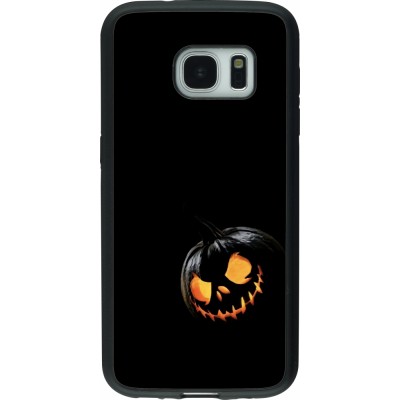 Coque Samsung Galaxy S7 - Silicone rigide noir Halloween 2023 discreet pumpkin