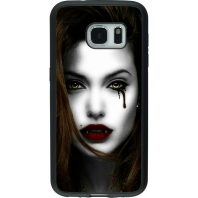 Coque Samsung Galaxy S7 - Silicone rigide noir Halloween 2023 gothic vampire