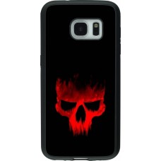 Samsung Galaxy S7 Case Hülle - Silikon schwarz Halloween 2023 scary skull