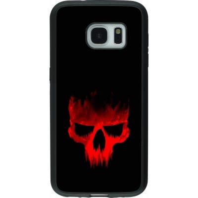 Coque Samsung Galaxy S7 - Silicone rigide noir Halloween 2023 scary skull