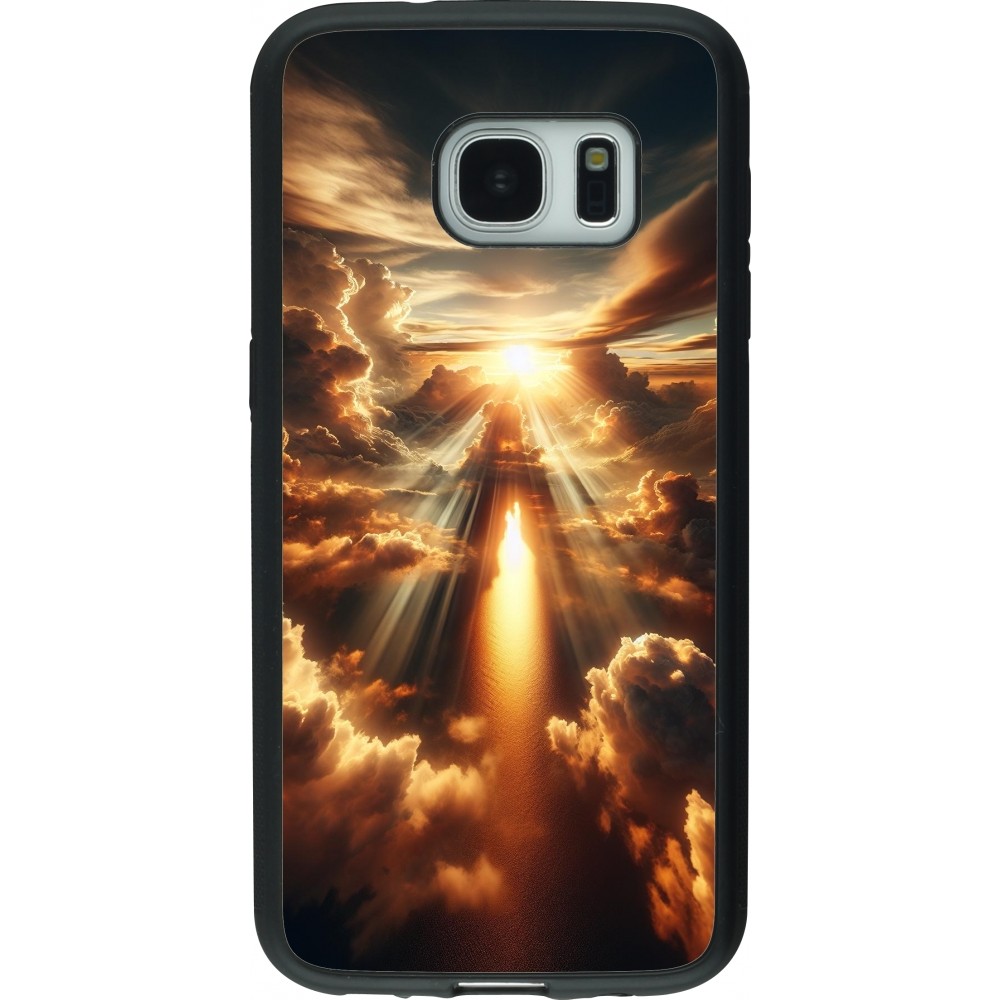 Coque Samsung Galaxy S7 - Silicone rigide noir Lueur Céleste Zenith