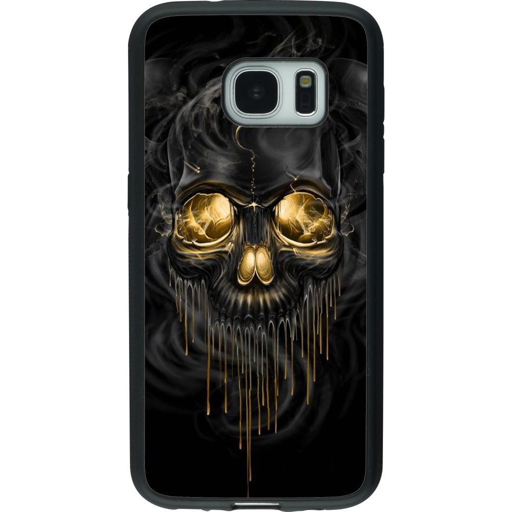 Coque Samsung Galaxy S7 - Silicone rigide noir Skull 02