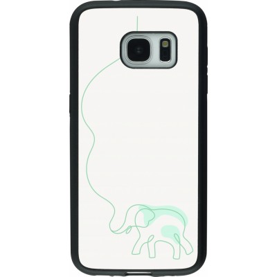 Coque Samsung Galaxy S7 - Silicone rigide noir Spring 23 baby elephant