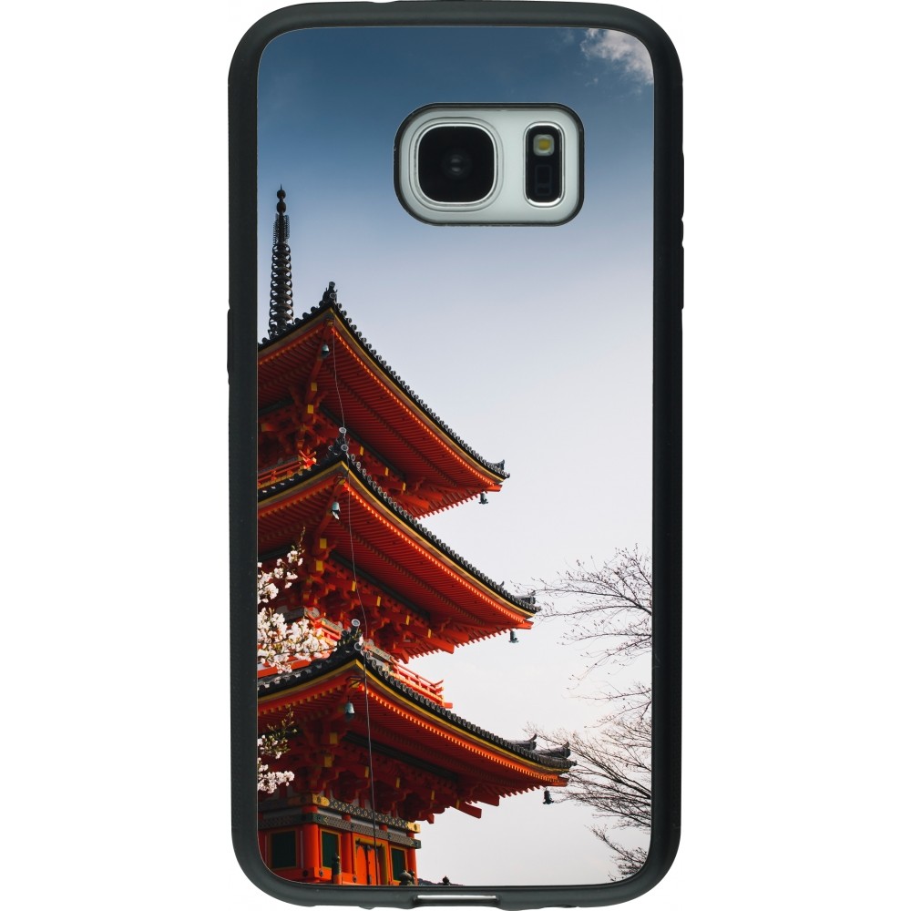 Coque Samsung Galaxy S7 - Silicone rigide noir Spring 23 Japan