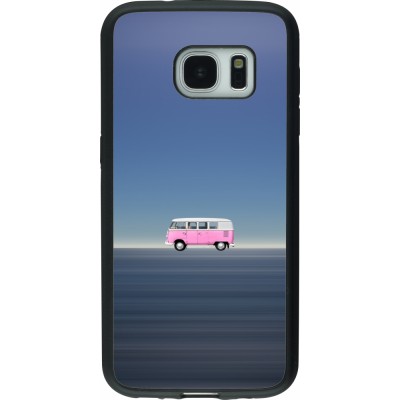 Coque Samsung Galaxy S7 - Silicone rigide noir Spring 23 pink bus