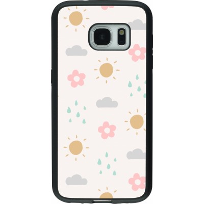 Coque Samsung Galaxy S7 - Silicone rigide noir Spring 23 weather