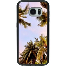 Coque Samsung Galaxy S7 - Silicone rigide noir Summer 2023 palm tree vibe