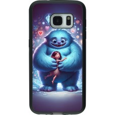 Coque Samsung Galaxy S7 - Silicone rigide noir Valentine 2024 Fluffy Love