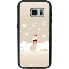 Coque Samsung Galaxy S7 - Silicone rigide noir Noël 2023 Minimalist Santa