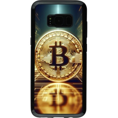 Coque Samsung Galaxy S8 - Hybrid Armor noir Bitcoin Standing