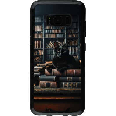 Coque Samsung Galaxy S8 - Hybrid Armor noir Chat livres sombres