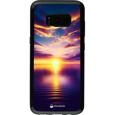 Coque Samsung Galaxy S8 - Hybrid Armor noir Coucher soleil jaune violet