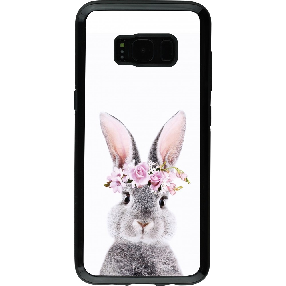 Coque Samsung Galaxy S8 - Hybrid Armor noir Easter 2023 flower bunny