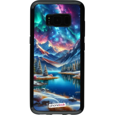 Coque Samsung Galaxy S8 - Hybrid Armor noir Fantasy Mountain Lake Sky Stars