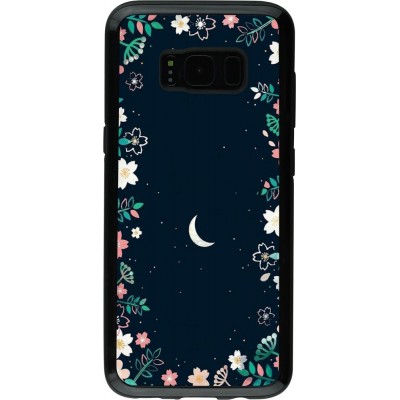 Coque Samsung Galaxy S8 - Hybrid Armor noir Flowers space