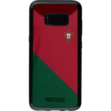 Samsung Galaxy S8 Case Hülle - Hybrid Armor schwarz Fussballtrikot Portugal2022