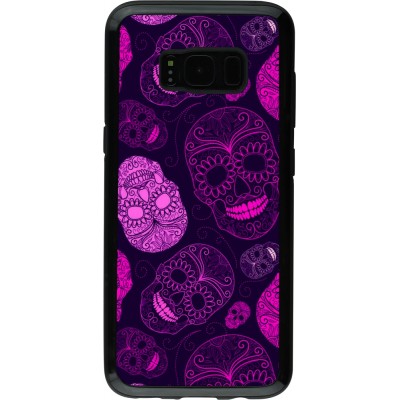 Coque Samsung Galaxy S8 - Hybrid Armor noir Halloween 2023 pink skulls