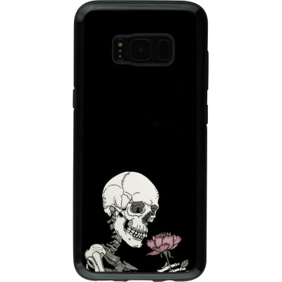 Coque Samsung Galaxy S8 - Hybrid Armor noir Halloween 2023 rose and skeleton