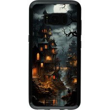 Coque Samsung Galaxy S8 - Hybrid Armor noir Halloween 2024 scary town