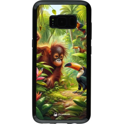 Coque Samsung Galaxy S8 - Hybrid Armor noir Jungle Tropicale Tayrona