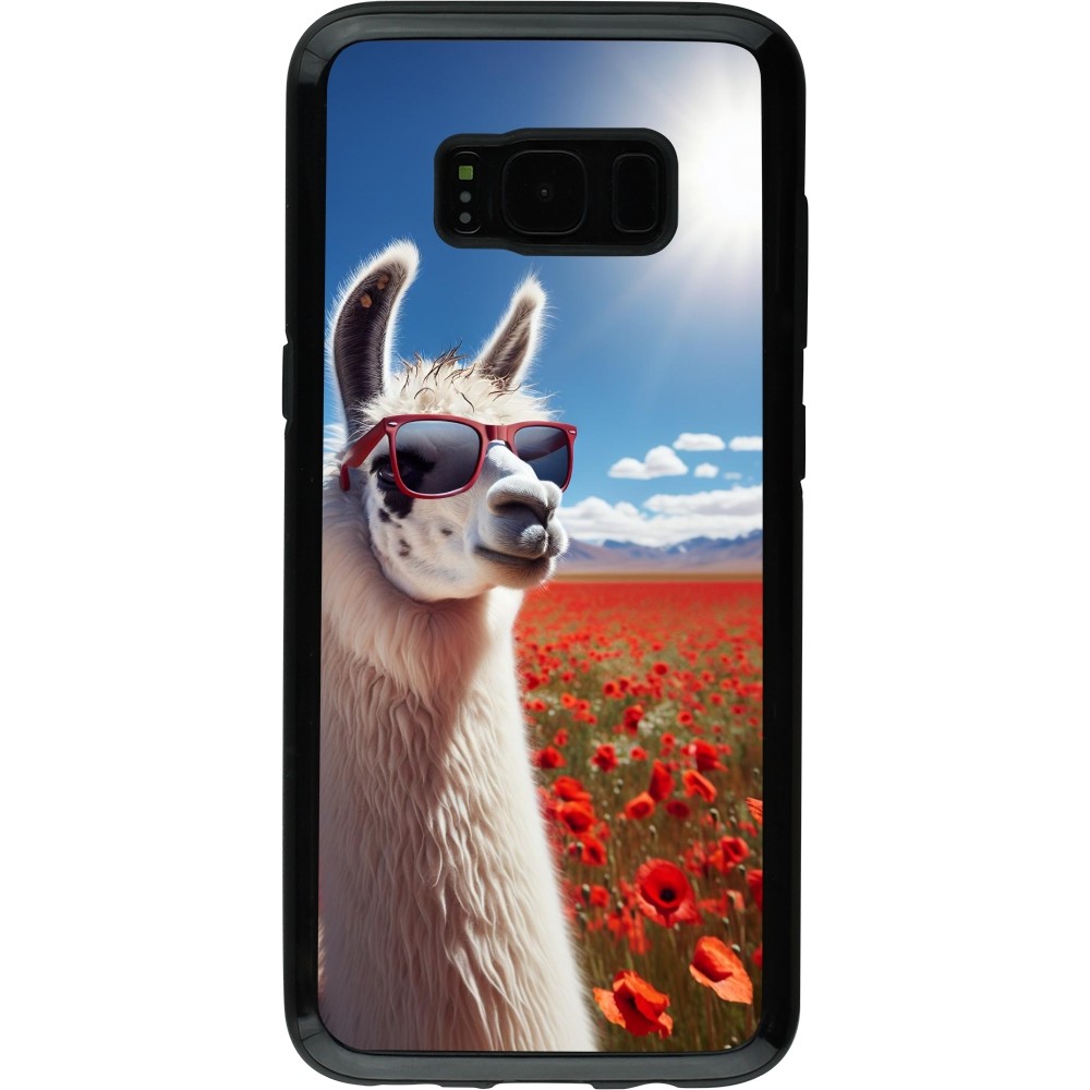 Coque Samsung Galaxy S8 - Hybrid Armor noir Lama Chic en Coquelicot