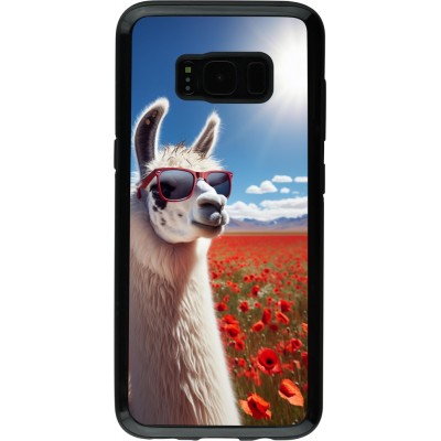 Coque Samsung Galaxy S8 - Hybrid Armor noir Lama Chic en Coquelicot