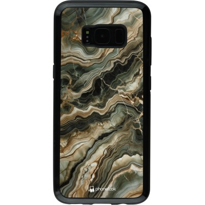 Coque Samsung Galaxy S8 - Hybrid Armor noir Marbre Olive