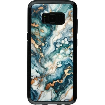 Coque Samsung Galaxy S8 - Hybrid Armor noir Marbre Vert Bleu Doré