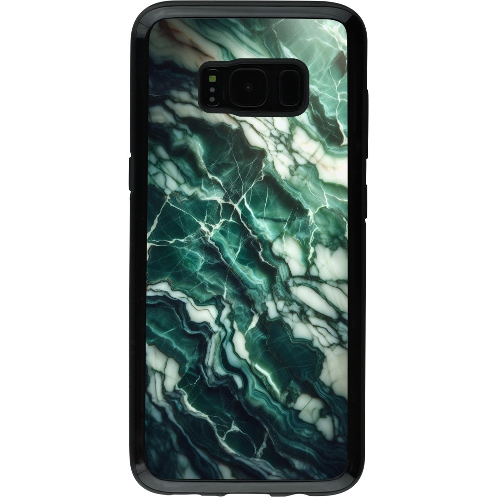 Coque Samsung Galaxy S8 - Hybrid Armor noir Marbre vert majestueux