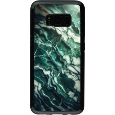 Coque Samsung Galaxy S8 - Hybrid Armor noir Marbre vert majestueux