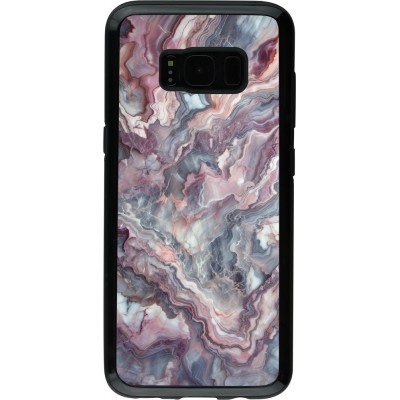 Coque Samsung Galaxy S8 - Hybrid Armor noir Marbre violette argentée