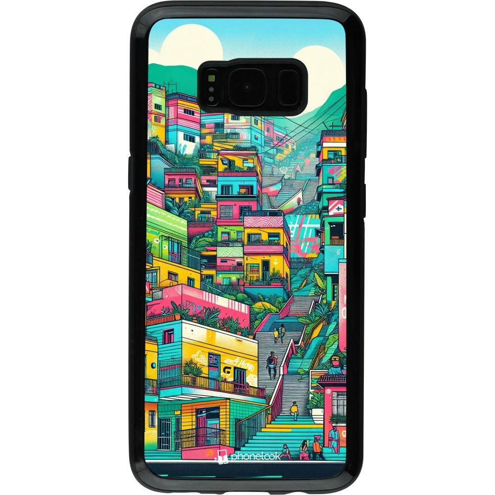 Coque Samsung Galaxy S8 - Hybrid Armor noir Medellin Comuna 13 Art