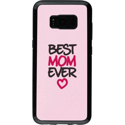 Coque Samsung Galaxy S8 - Hybrid Armor noir Mom 2023 best Mom ever pink