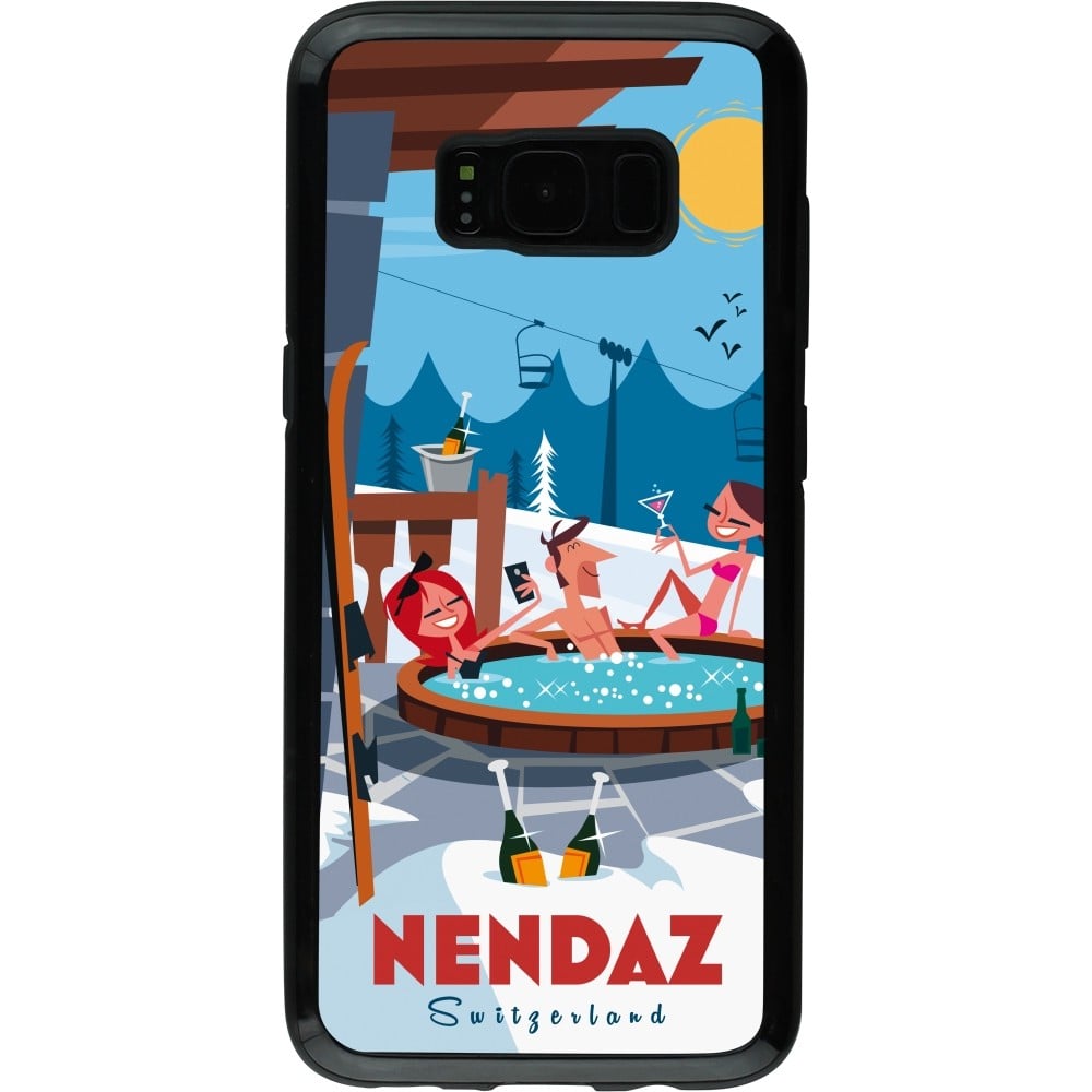 Coque Samsung Galaxy S8 - Hybrid Armor noir Nendaz Mountain Jacuzzi