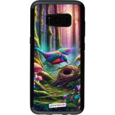 Coque Samsung Galaxy S8 - Hybrid Armor noir Oiseau Nid Forêt